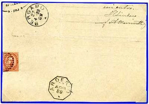 ITALIA - Regno - 1889 - Ardesio - Bergamo - 10 c. annullato con numerale a sbarr - Picture 1 of 1