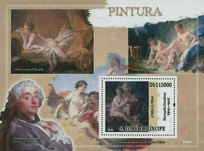 Art Stamp Paintings Venus Francois Boucher Souvenir Sheet MNH - Image 1 of 2