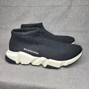 Balenciaga Speed Trainers Logo EU39 US Blue Striped Detailing Sneakers Italy - Picture 1 of 8