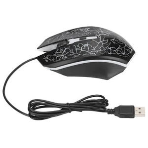 Wired Mouse Black USB Port Gaming Office Business Luminous Optical Computer Fit - Picture 1 of 22