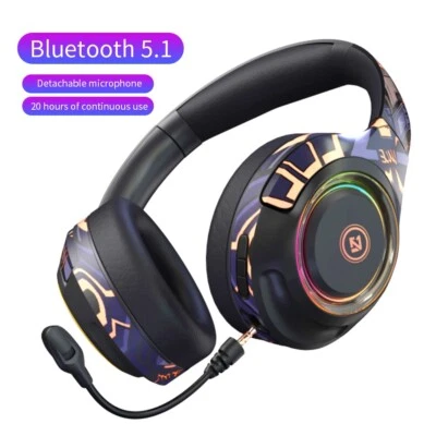 Wireless Gaming Headset Bluetooth 5.1 Detachable Microphone OUTSTANDING Design - Image 1 of 4