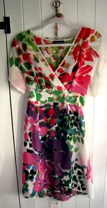LADIES SIZE 10 MULTI COLOUR AIRY GREECIAN STYLE PARTY DRESS by WAREHOUSE BNWT - Picture 1 of 6
