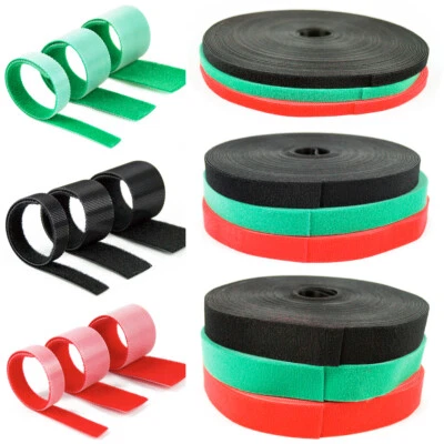 GOODYMAX 25 m rotolo velcro back to back fascette su entrambi i lati velcro chiusura 1-3 cm