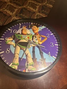 Disney Toy Story Buzz Woody Black Frame Wall Clock Nice For Gifts or Decor W32 - Picture 1 of 3