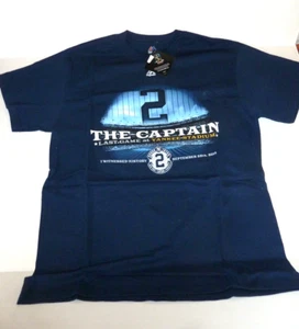 NY Yankees Derek Jeter Last Game at Stadium The Captain Majestic T Shirt Size L - Picture 1 of 5