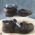 Rockport Shoes Mens 9.5 Strappy Slingback Brown Leather Open Toe Casual Comfort