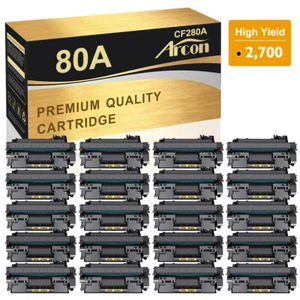 20PK CF280A 80A Toner Cartridge for HP LaserJet Pro 400 M401a M401n M425dw INK - Picture 1 of 11