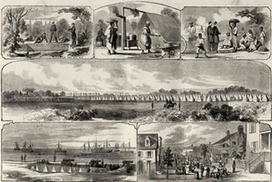 Guerra Civil Puerto Real Carolina del Sur Fort Wells Negro Estampado Beaufort 1862 - Imagen 1 de 1