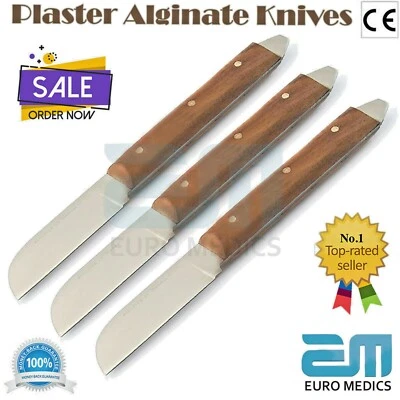 MEDENTRA MANUFACTURING PK Dental Plaster Alginate Spatulas Set Of 3 Waxing Modelling Laboratory CE