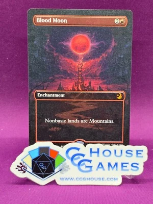 Blood Moon  Wilds of Eldraine Enchanting Tales Misprint Coating *CCGHouse* - Image 1 of 4