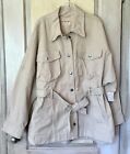 Free People Shirt Jacket Clyde Brush Cotton Longline Tan We The Free XL NWT
