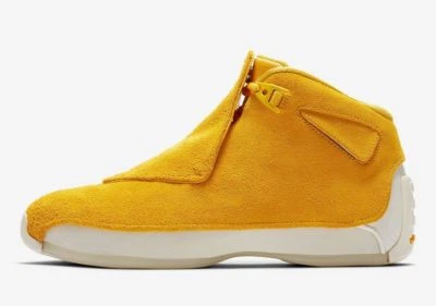 Nike Air Jordan 18 XVIII talla 15. Gamuza amarilla ocre. AA2494-701. Foto 1 de 4