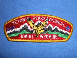 Pfadfinder TETON PEAKS Rat Streifen Aufnäher BSA Pfadfinder Uniform Idaho Wyoming - Bild 1 von 4