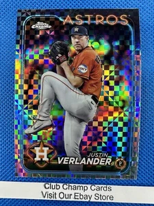 2024 #291 Justin Verlander Topps Chrome Baseball X-Fractor Astros - Imagen 1 de 2