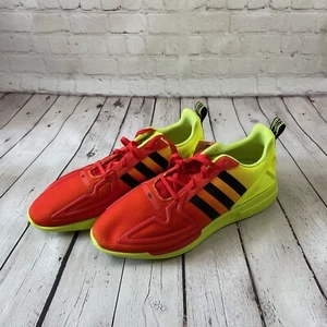 Sz 12.5 Adidas ZX 2K 4D Flux Neon Red Yellow Solar Men's Originals FW0473 - Picture 1 of 7