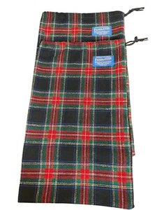 Vintage Pendleton Plaid Wool Shoe Drawstring Bags Set Of 2 - Picture 1 of 4
