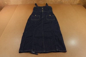 American Eagle Womens Size Medium Dark Wash Denim Button-Up Midi Dress NWT - Picture 1 of 11