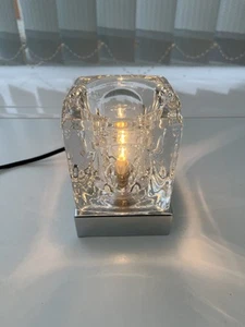 GLASS ICE CUBE TOUCH DIMMER TABLE LAMP BEDSIDE LAMP OFFICE DESK LIGHT GWO - Picture 1 of 4