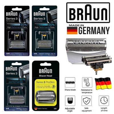 Braun Series 3 30B 32B 31B 31S Ersatzkopf mit Scherfolie Klingen Kombi-Pack - Bild 1 von 4
