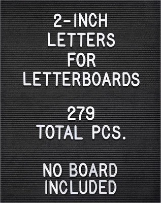 Letter Board Plastic Letters Set 2 Inch, Letter Board Letters Only NO BOARD INCL - Image 1 of 4