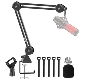 Aveek Boom Arm Adjustable Microphone Stand, Blue Yeti Snowball Hyper X QuadCast - Picture 1 of 6