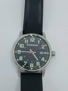 WENGER MENS AVENUE WATCH 01.1641.112 STAINLESS STEEL SILICONE GENUINE SWISS - Picture 1 of 10