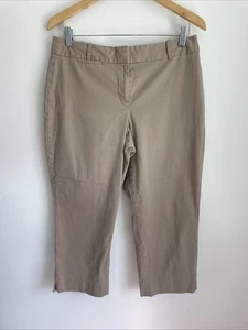 Talbots Petites Cropped Hose weites Bein Beige Größe 10 Petite - Bild 1 von 3