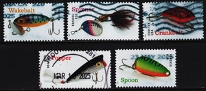 OFF paper #5961-5 Freshwater Lures (used set of 5) Forever 2025 – f425 - Picture 1 of 1