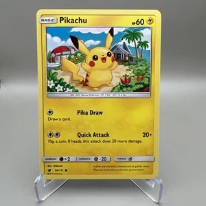 Pikachu 30/111 Common - Crimson Invasion 2017 Sonne & Mond Pokemon TCG - NM - Bild 1 von 2