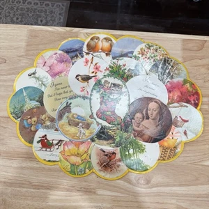 Set 5 tovagliette vintage fatte a mano biglietti di auguri nonna core cottage retrò - Foto 1 di 9