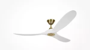 Monte Carlo 3MAVR60RZWBBS, 60" Ceiling Fan with white Blades in Burnished Brass - Picture 1 of 1