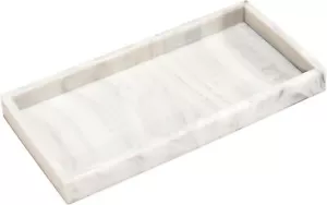 DNC Bathroom Tray, 7.9" Silicone Vanity Tray for Counter, Small 7.9", Marble - Picture 1 of 3