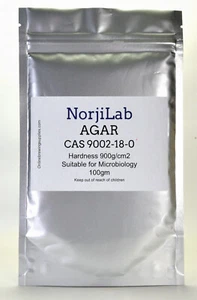 Agar Agar Powder Mycology Microbiology 100gm NorjiLab - Picture 1 of 3