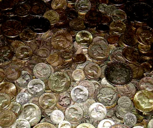 Full 1/2 pound (8-U.S. Ounces) All Coins Minted Containing 90% Silver - Picture 1 of 1