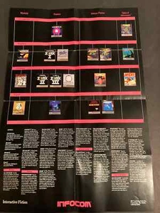 1984 Infocom Product catalog poster 14" x 20.5" Zork, Planetfall, Seastalker etc - Picture 1 of 6