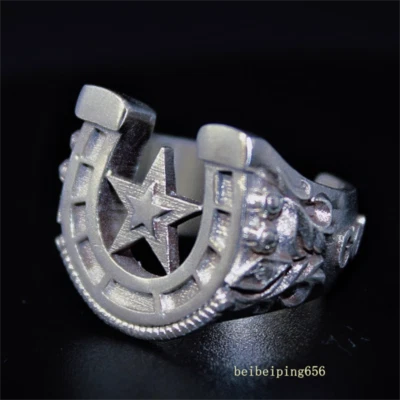 Anello JoJo's Bizarre Adventure STEEL BALL RUN SBR 乔尼杰洛 cosplay argento 925 regalo - Immagine 1 di 4
