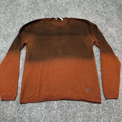 Pierre Balmain Sweater Mens Medium 36 50 Brown Wool Pullover Ribbed Hem Cuffs - Image 1 of 4