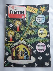 JOURNAL TINTIN n° 321  16/12/1954   COUVERTURE HERGE + CALENDRIER 1955  TBE++