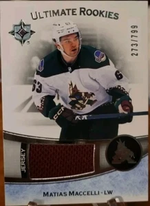 2022-23 Upper Deck Ultimate Rookies Jersey  Matias Maccelli SP/799 ARIZONA UTAH - Picture 1 of 3