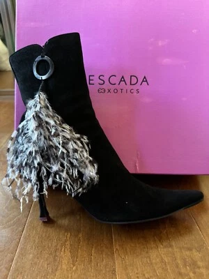 Botines Escada Exotics negros talla 39 cuero real HECHOS EN ITALIA Foto 1 de 4