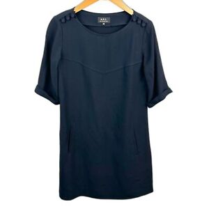 A.P.C. Navy Short Sleeve Mini Shirt Dress Size XS