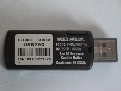 Verizon Wireless USB760 3G Qualcomm CDMA USB Mobile Broadband Aircard Modem 760 - Image 1 of 4