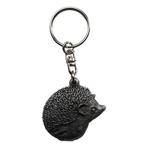 Hedgehog pewter metal keyring - Picture 1 of 1