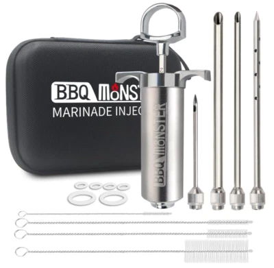 BBQ Meat Injector Kit – 4 Needles, 2oz – For Grill, Smoker, Turkey, Brisket - Image 1 of 4