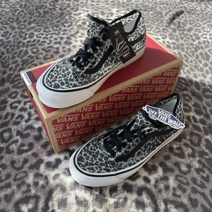 Vans Old Skool UK 7.5 Black White Leopard Print Trainers Punk Skate New Modular - Picture 1 of 22