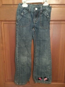 GUC Gymboree RARE 2007 denim jeans Scotty Dog Scottish Terrier girls 6 - Picture 1 of 7