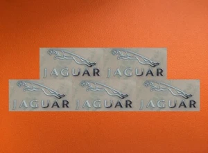 5 szt. Naklejka na Jaguar Skylake Srebrna Chrom Kolor Logo Naklejka 30mm x 16mm - Zdjęcie 1 z 1