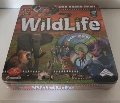 WILDLIFE DVD Board Game Safari Animals Collectible TIN By Imagination - Image 1 of 4