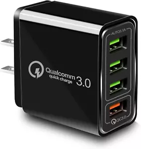 USB Wall Charger Multiport QC.3 Quick Charge 4-Port Fast Charger Block, Multipor - Picture 1 of 12