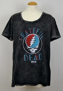 Grateful Dead T-shirt Steal Your Face Plus Size Women's Graphic Tee Black NWT - Picture 1 of 2